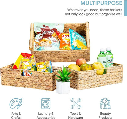 VATIMA Large Water Hyacinth Storage Baskets - Image 4
