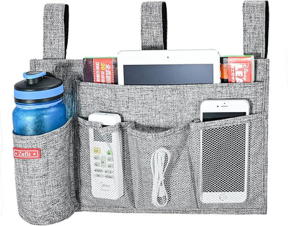 Linen Bedside Caddy, Bedside Storage Organizer by ZAFIT
