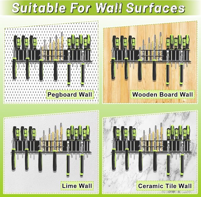 Screwdriver Holder Wall Mount, Heavy Duty Metal Utility Bit Organizer - Image 5
