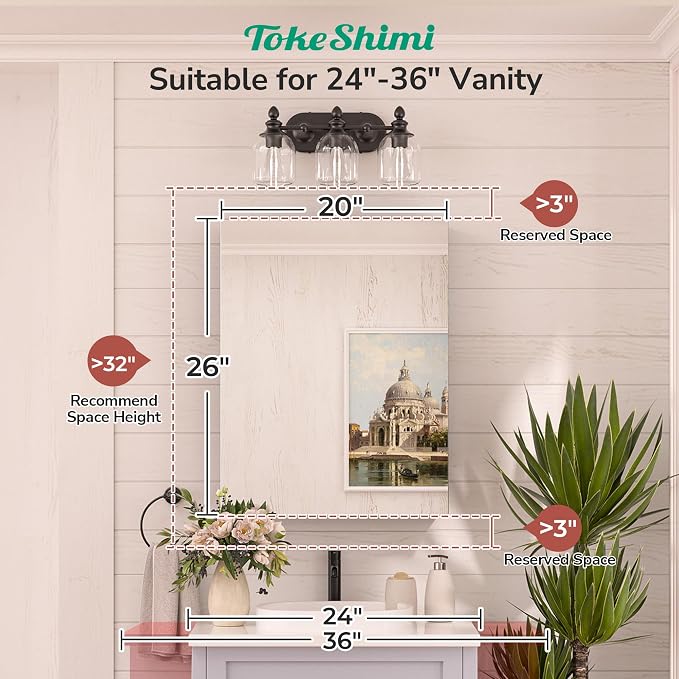 20x26 Medicine Cabinet Mirror - Image 4