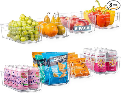 Oizeir 8 Pack Clear Plastic Storage Bins by Oizeir