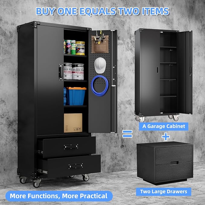 Upgraded Metal Garage Storage Cabinet - Image 4