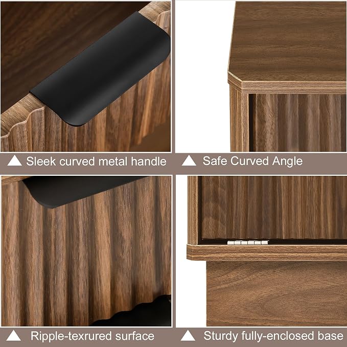 Double Tilt Out Trash Can Cabinet, Laundry Hamper Cabinet - Image 5