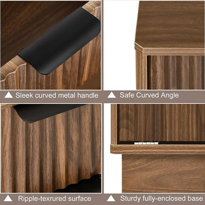 Double Tilt Out Trash Can Cabinet, Laundry Hamper Cabinet - Image 5
