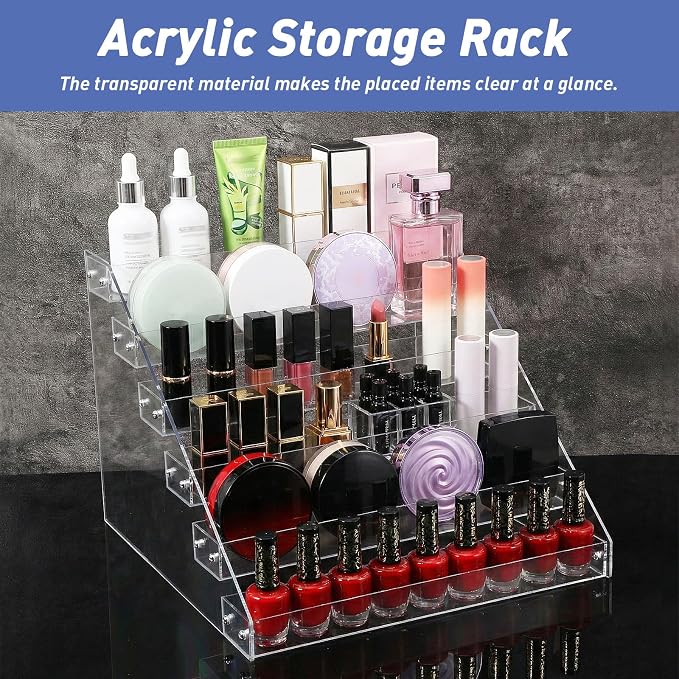 2-Pack 6-Tier Acrylic Display Shelf, Cards & Stickers - Image 4