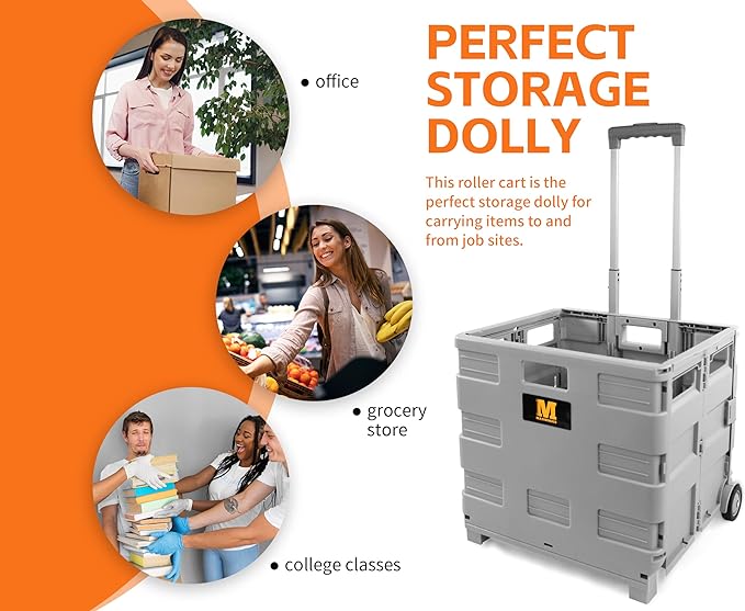MaxWorks Collapsible Rolling Utility Cart - Image 6