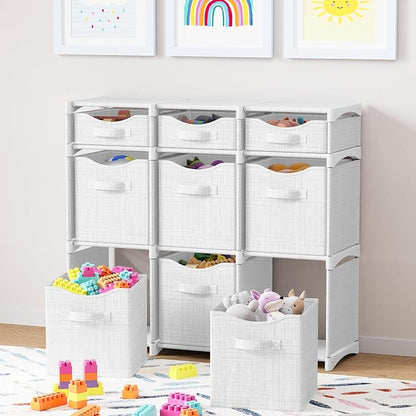 9 Cube Closet Organizers And Storage | Includes All Storage Cube Bins | Easy To - Image 2