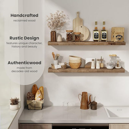 Floating Shelves Reclaimed Barnwood - Image 6