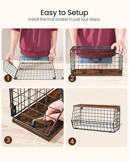 2-Tier Fruit Basket for Kitchen, Stackable wire basket - Image 9