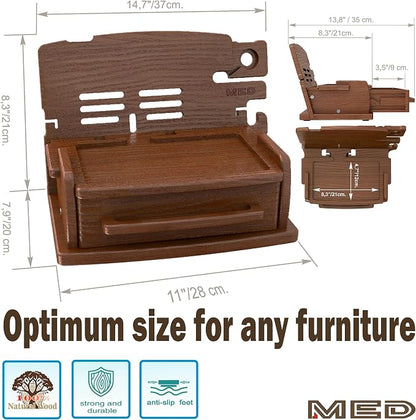 MED Wood Phone Docking Station – Nightstand Desk Organizer - Image 4