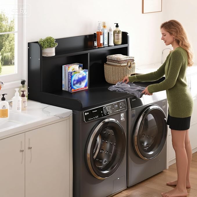 2-Tier Washer Dryer Countertop, 18.5" Raised Height Laundry Countertop - Image 4
