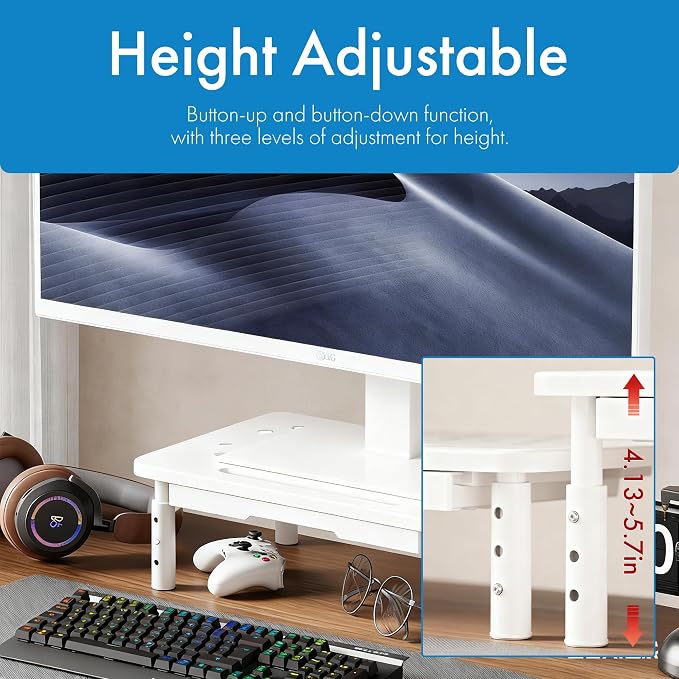 Monitor Stand Riser with Drawer - Image 2