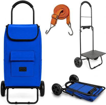 Shopping Cart, Super Loading Grocery Trolley, 220 lbs Capacity, Foldable Cart by winkeep
