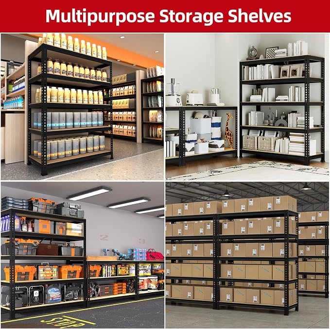 PrimeZone Heavy Duty Garage Storage Shelves, 31.5" W x 16" D x 63" H Adjustable - Image 8