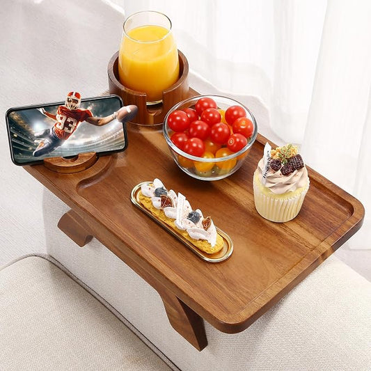 Couch Armrest Table Acacia by Acanacle