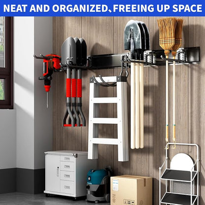 Shed Tool Organizer Wall Mount, 64inch Heavy Duty Garden Tool organizer Storage - Image 6