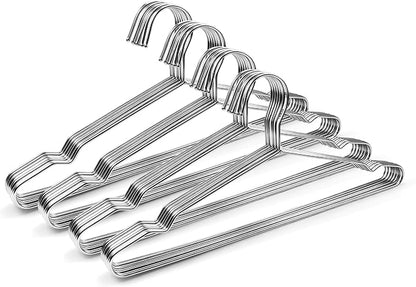40 Pack Metal Wire Coat Hangers, 16.5 Inch Heavy Duty Stainless Steel Clothes by Jibrelxion