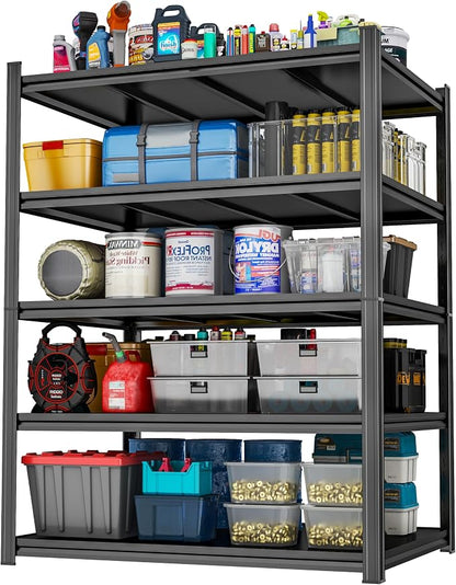 Storage Shelves, Garage Metal Shelving Unit, Adjustable, Double-Layer Column by Beaunatixx