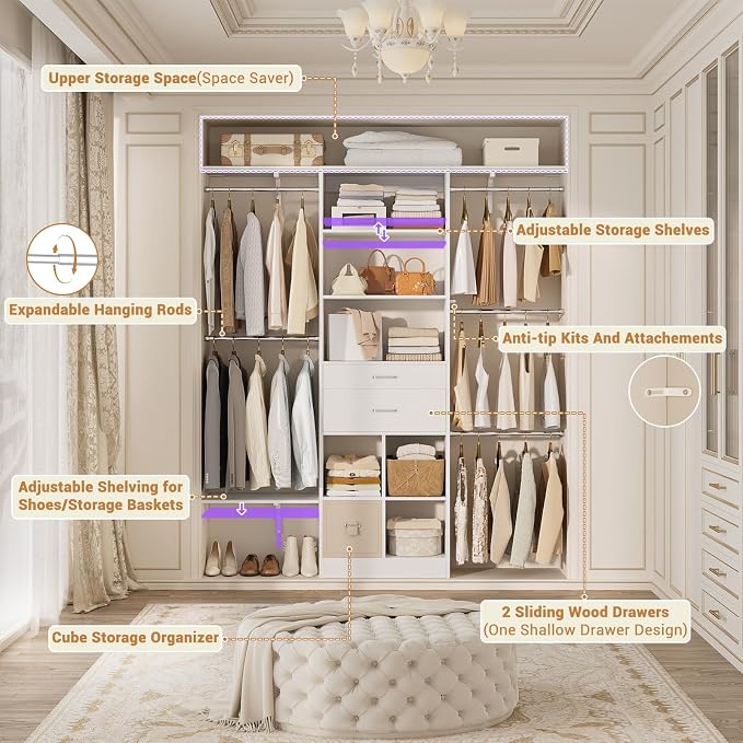 5FT Small Closet System, Baby Closet Organizer System - Image 5