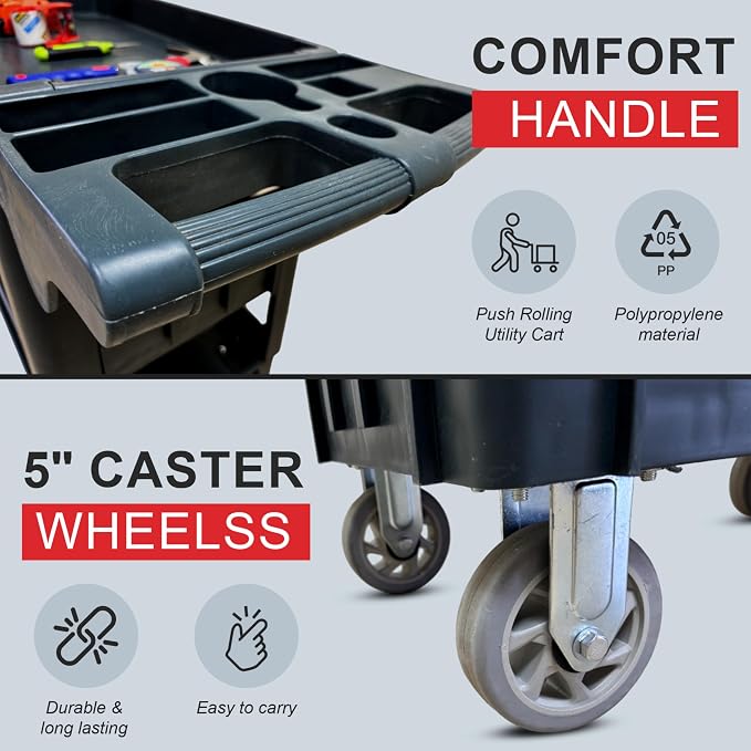600 lbs Heavy Duty Rolling Utility Service Cart - Image 5