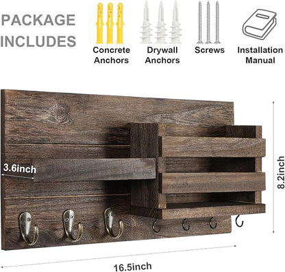 Lwenki Mail Organizer for Wall Mount – Key Holder - Image 5