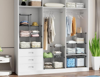 HOMIDEC 6 Light Grey Cube Storage Organizer, Modular Storage Shelf - Image 4