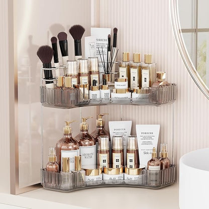 2-Tier Corner Bathroom Counter Organizer by Asayuee