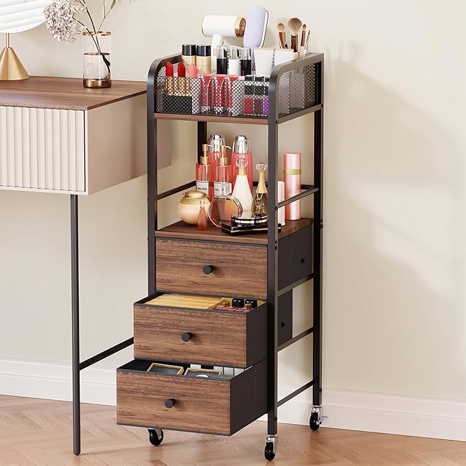 HapiRm Rolling Makeup Cart Organizer by HapiRm