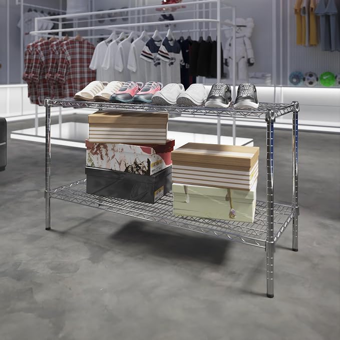 18" Deep x 48" Wide x 27" Height Wire Shelving Kit | 2-Tier | NSF Commercial - Image 2