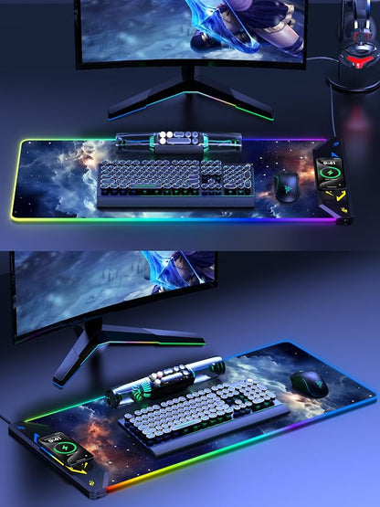TopMade Wireless Charging Mouse Pad, RGB Gaming Mousepad, 35.4" x 15.8" Extra - Image 8