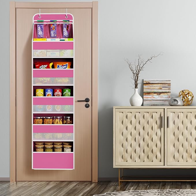 Univivi 6-Shelf Over Door Hanging Organizer Fabric Baby Door Storage - Image 6