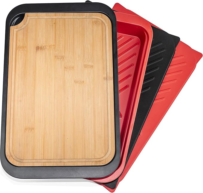 Bamboo Grilling Prep and Serve Trays by CZLIADYT