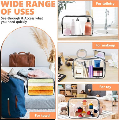 AURUZA Clear Makeup Bag, Portable Travel Toiletry Bags - Image 6