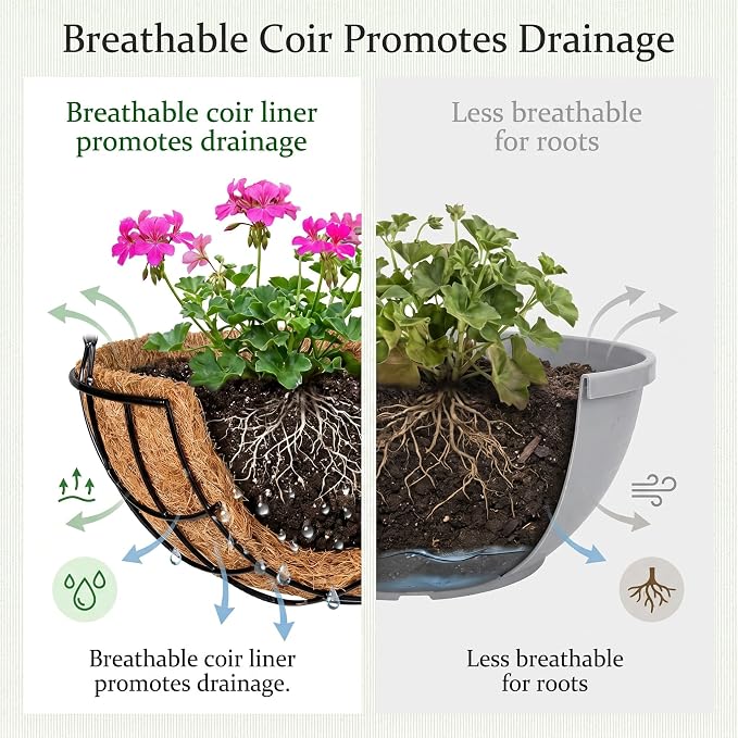 Kingbuy 10 Inch Metal Hanging Planter Basket - Image 5