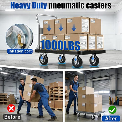 10 Inch Pneumatic Caster Wheels - Image 4