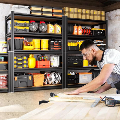 Storage Shelves, Adjustable Shelving Unit, 5T Wood Garage Shelving, Heavy Duty - Image 2