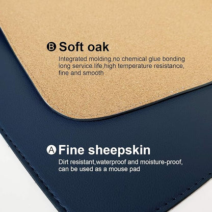 DAWNTREES Dual Sided Desk Mat, 47.2''x23.6'', Cork Desk Mat Protector, 120x60cm - Image 4