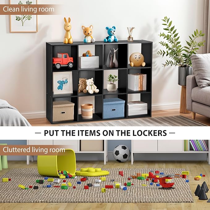 ZenStyle 12 Cube Storage Shelf Organizer Bookshelf - Image 4