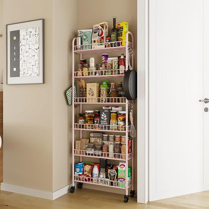 6 Tier Slim Rolling Storage Cart - Image 3