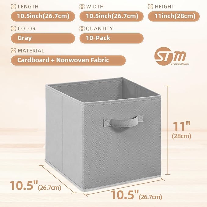 STORAGE MANIAC Storage Cubes, 11 Inch Collapsible Storage Bins - Image 5