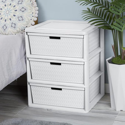 Wide 3 Drawer Storage Unit, Easy Assembly Tool-Free, Removable Decorative - Image 7