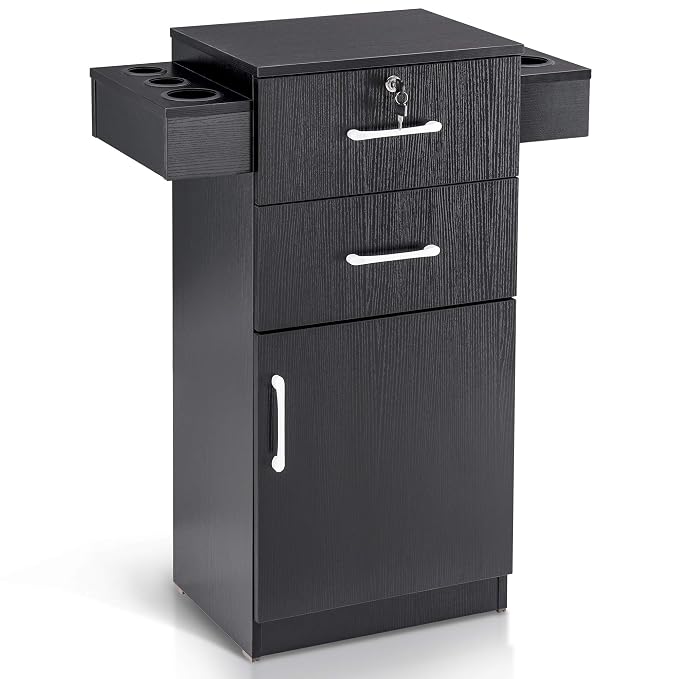 BarberPub 38"x18"x14" Locking Beauty Salon Storage Cabinet, Barber Styling by BarberPub