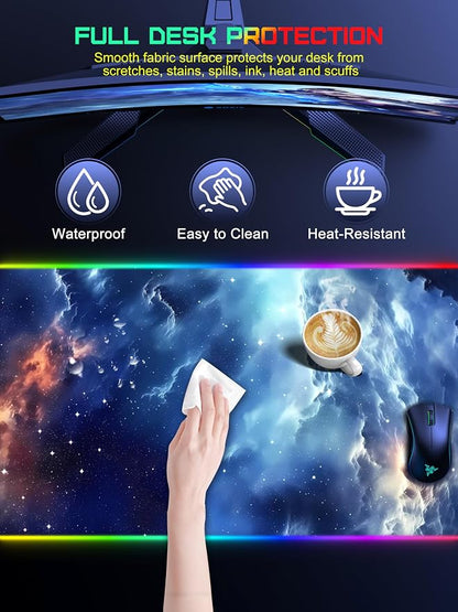 TopMade Wireless Charging Mouse Pad, RGB Gaming Mousepad, 35.4" x 15.8" Extra - Image 7