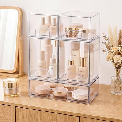 Baby Bottle Organizer, 5 Pack Clear Acrylic Stackable Storage Drawers, Baby - Image 4