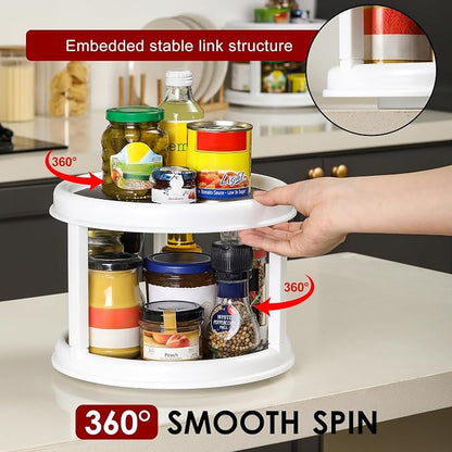 2 Tier 10" Turntable Lazy Susan Spice Organizer - Image 3