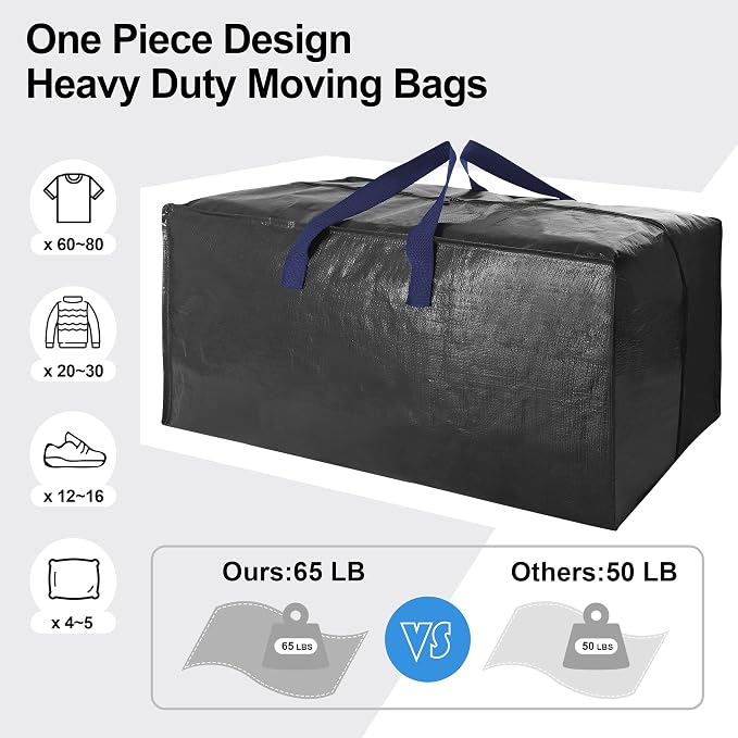 Heavy Duty Extra Large Moving Bags W/Backpack Straps - Image 5