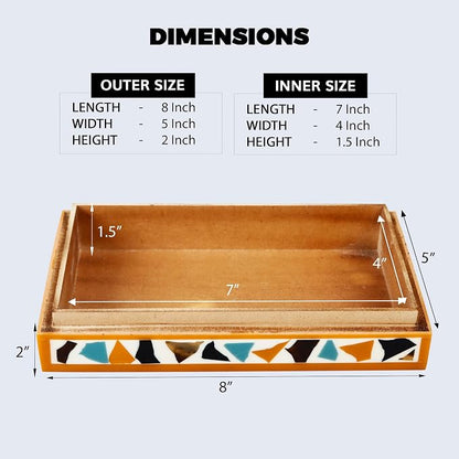 Handicrafts Home Decorative Keepsake Box 8x5 – Small Organizer Box - Image 2
