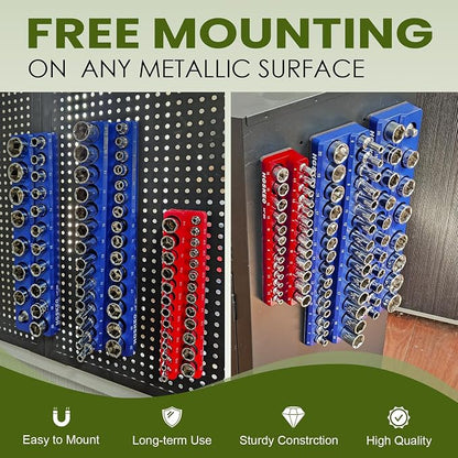 Magnetic Socket Organizer Set & Socket Clip Rail Holder, Totally 12Pcs Socket - Image 8