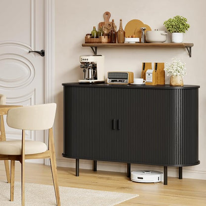 Buffet Sideboard Cabinet with Storage, Modern Accent Coffee Bar Console Table - Image 7