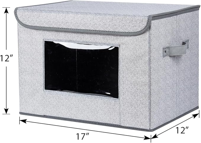 Univivi Larger Fabric Collapsible Storage Bins, Foldable Storage Boxes - Image 3